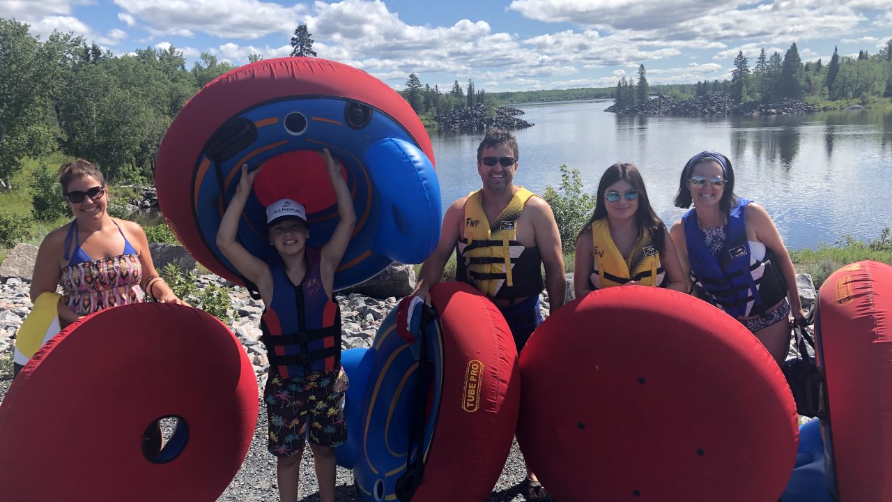 Pinawa Channel Float and Paddle Lazy River Tubing Manitoba